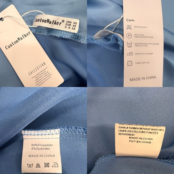 NWT Women's Cowl Neck Halterneck Slip On Backless Satin Mini Dress Sexy Silky XS - Picture 16 of 17